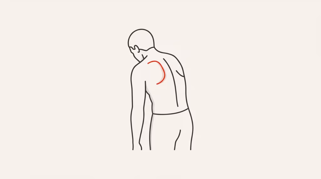 Ilustración de la tensión cervical y su relación con la sensación de inestabilidad.